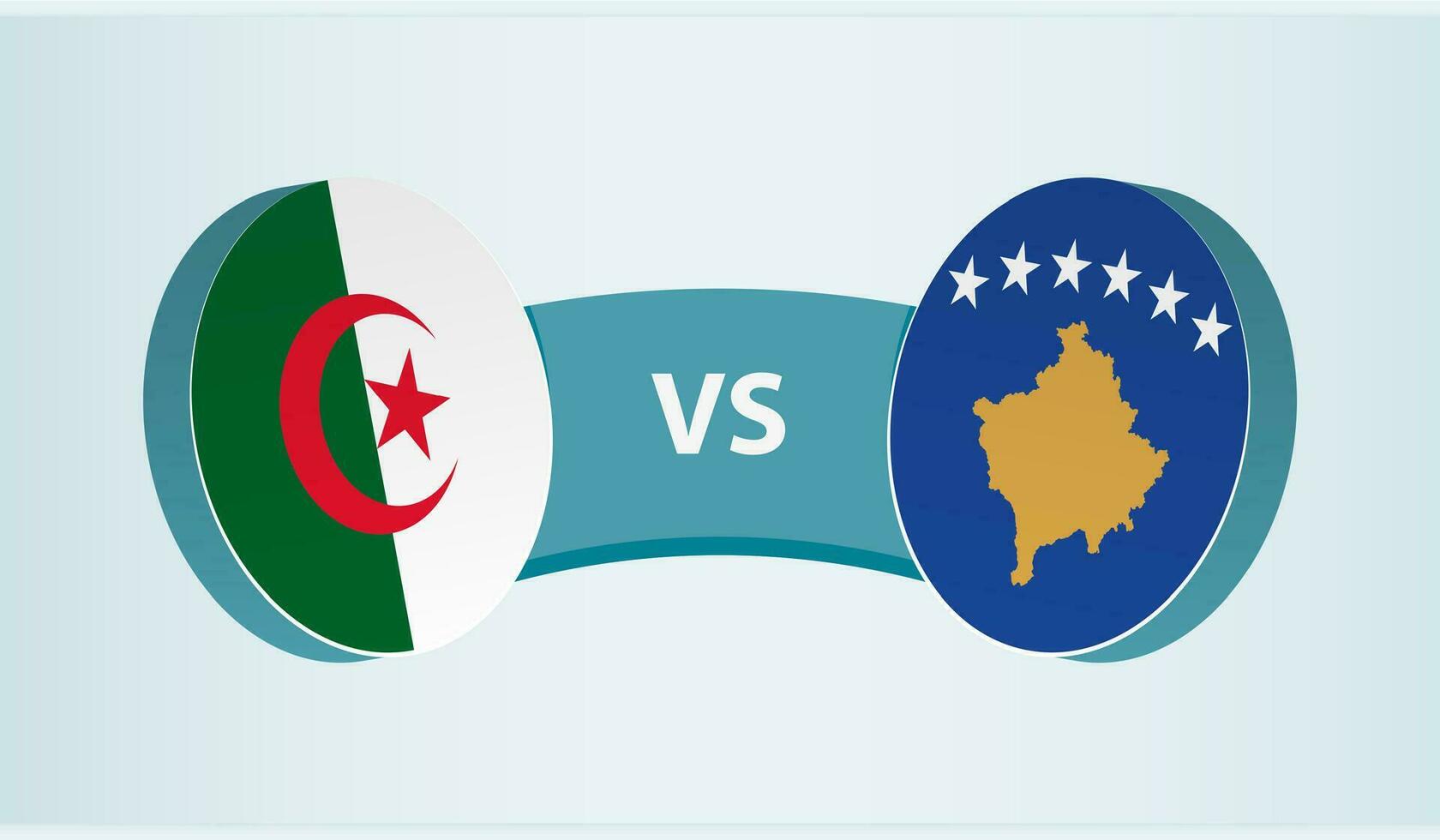 Algerien gegen Kosovo, Mannschaft Sport Wettbewerb Konzept. vektor
