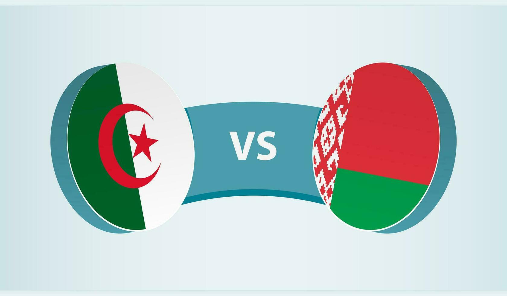 algeriet mot belarus, team sporter konkurrens begrepp. vektor