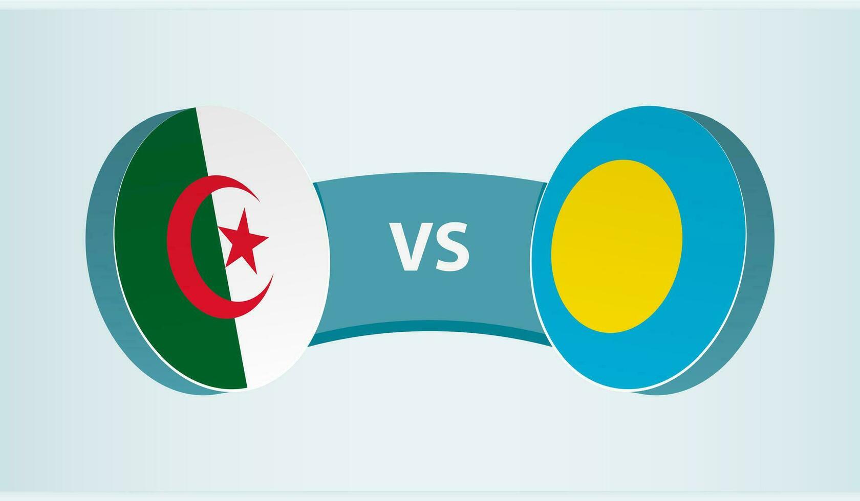 algeriet mot palau, team sporter konkurrens begrepp. vektor