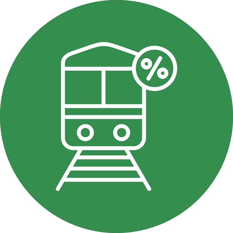 rabatterade tåg vektor ikon design