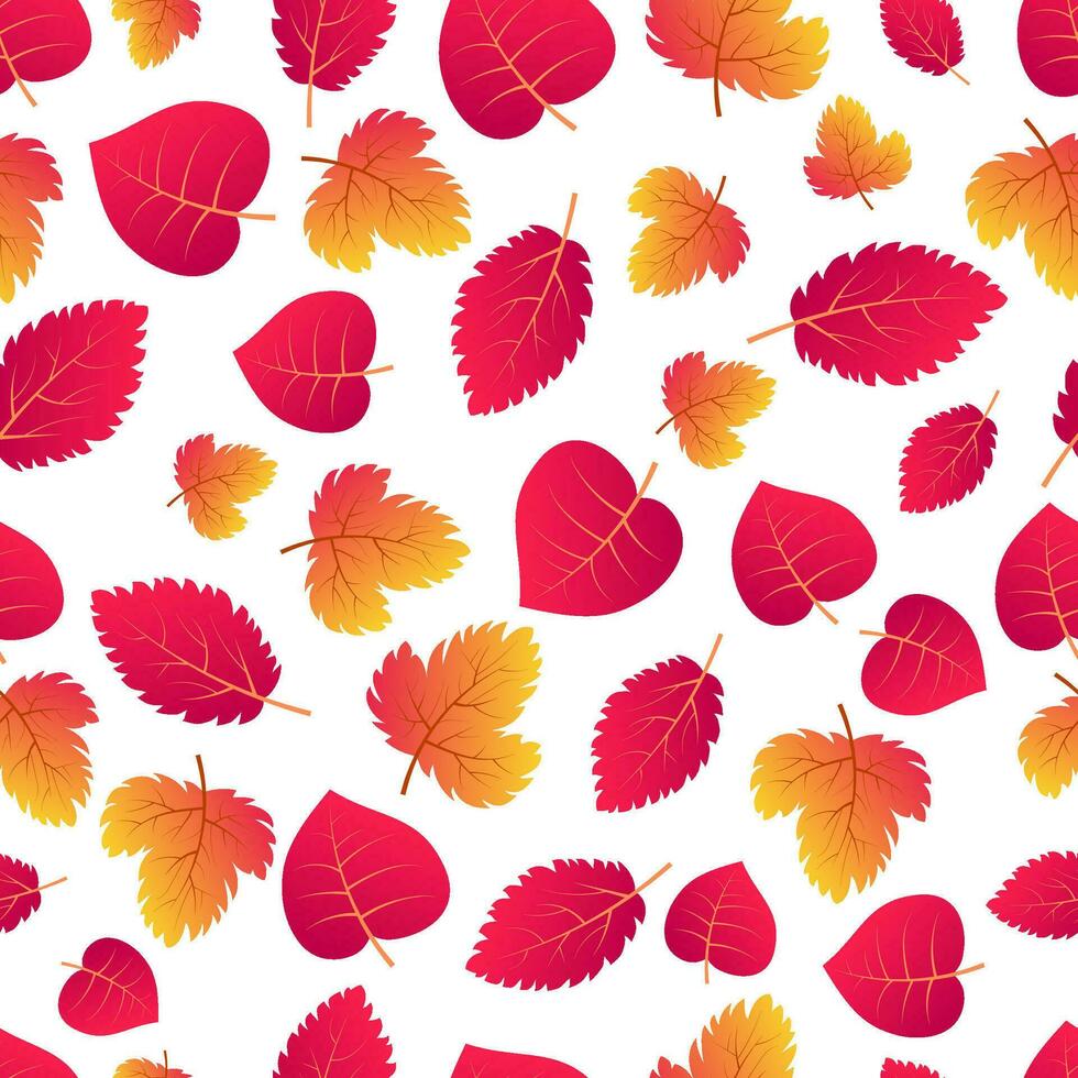 höst sömlös bakgrund med lönn färgrik löv. design för falla säsong affischer, omslag papper och högtider dekorationer. vektor illustration