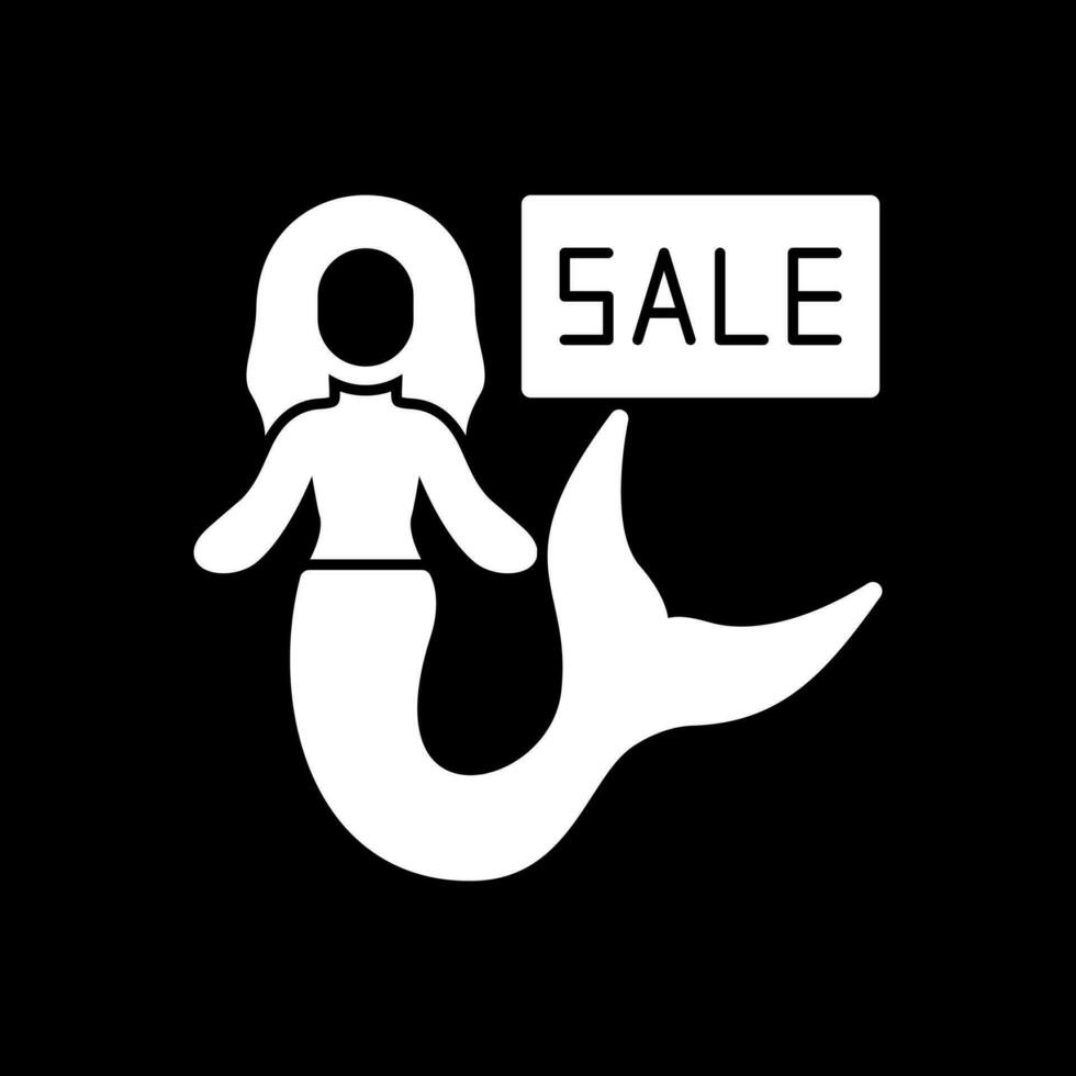 försäljning sjöjungfru vektor ikon design
