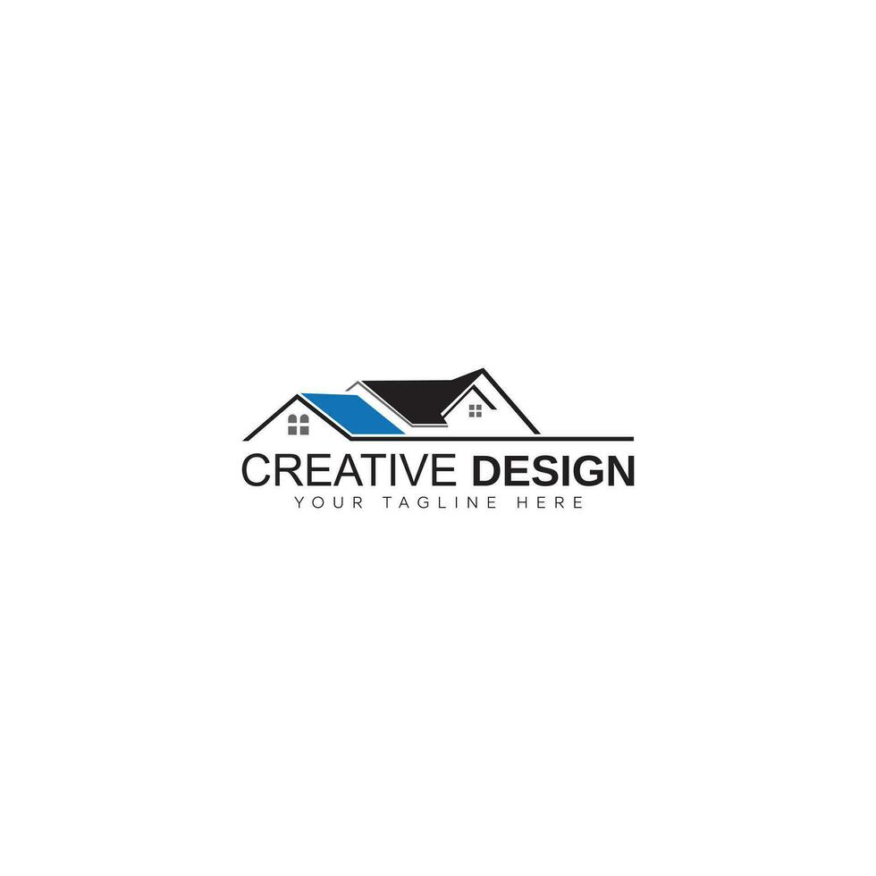 Immobilien einfaches Logo-Design-Immobilien-Logo vektor