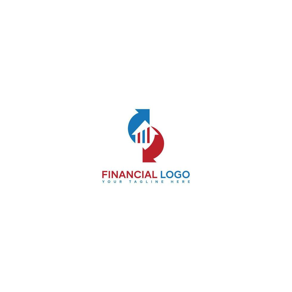vektor av pilar finansiell logotyper symbol eller ikon