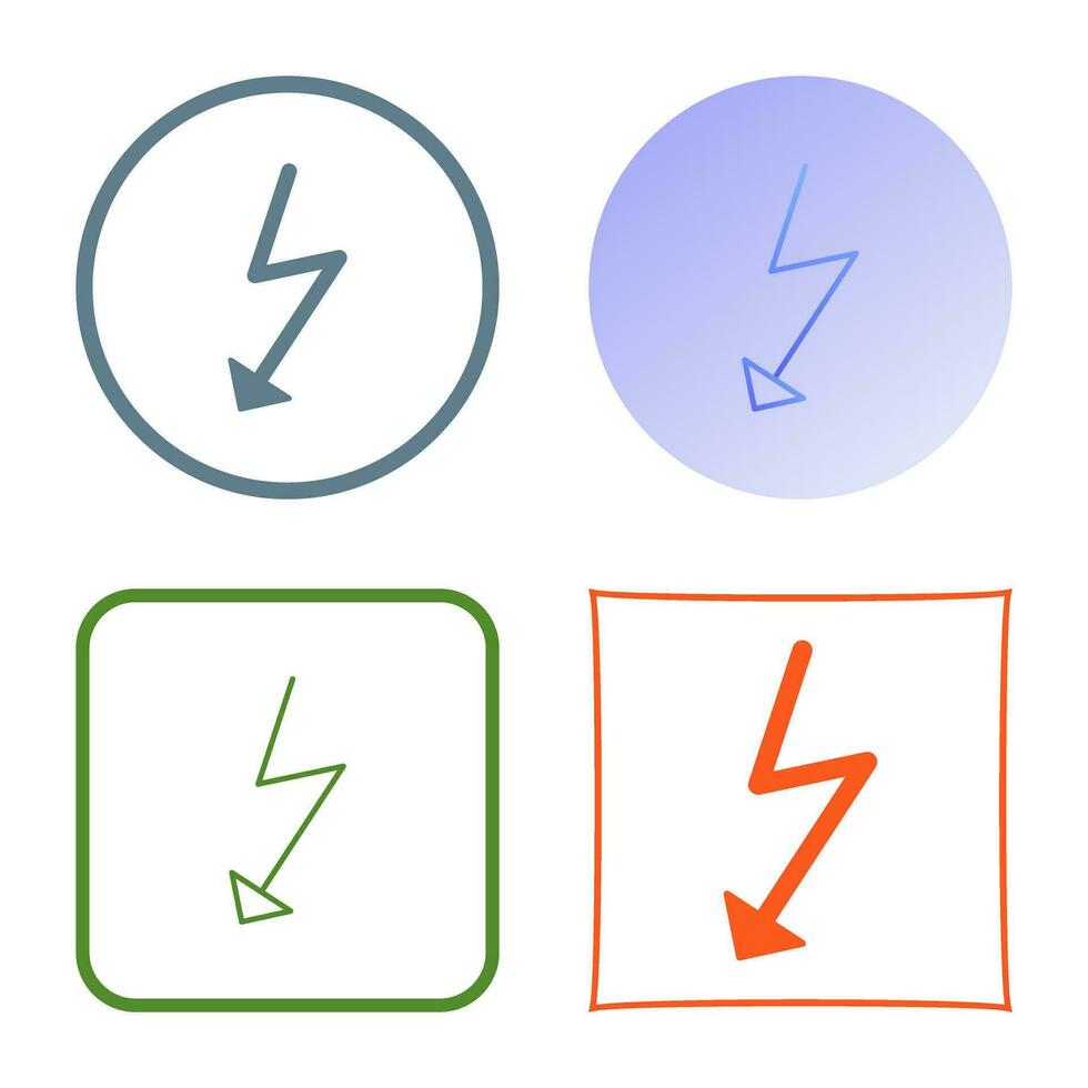 einzigartiges Flash-Vektorsymbol vektor