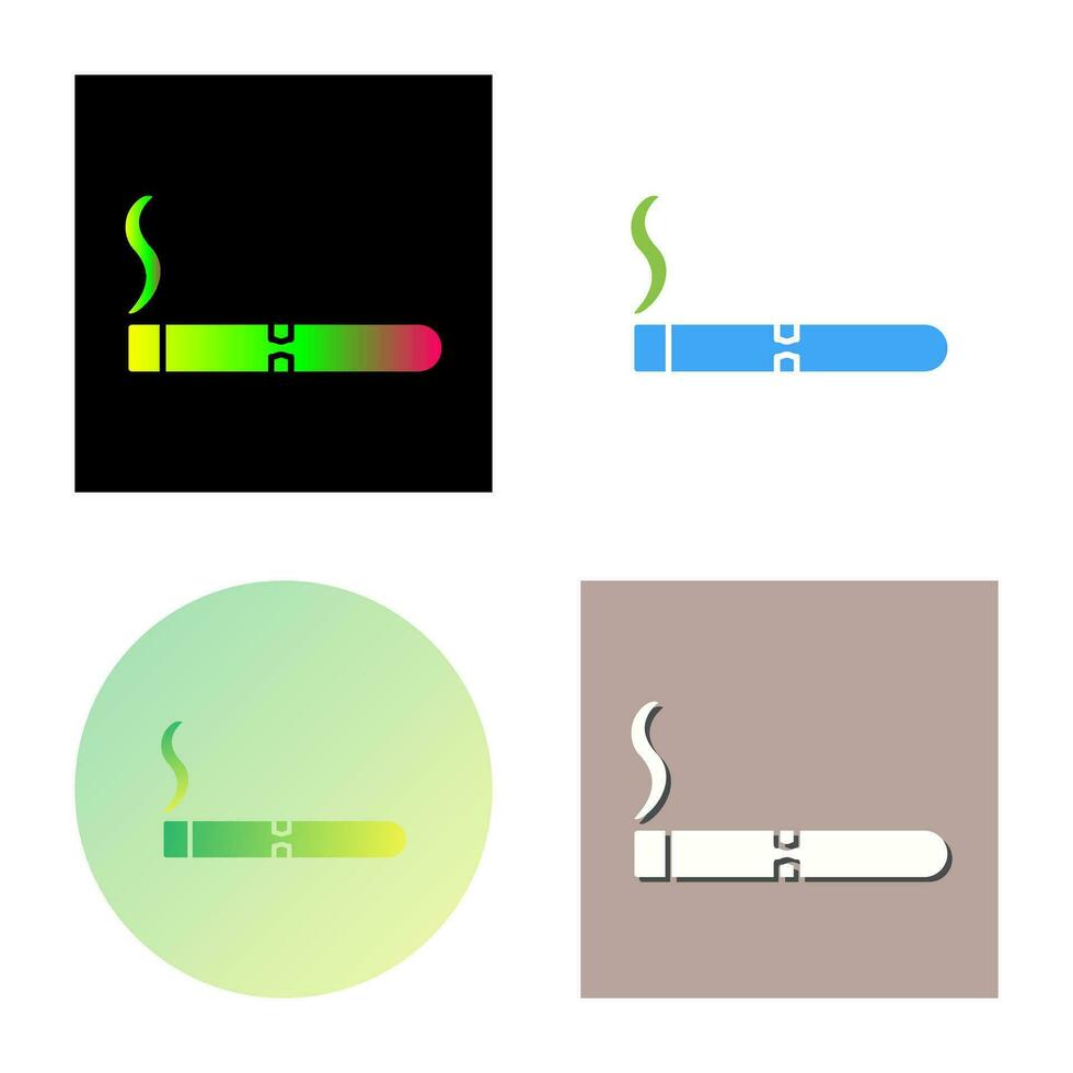 Einzigartiges Vektorsymbol für beleuchtete Zigarren vektor