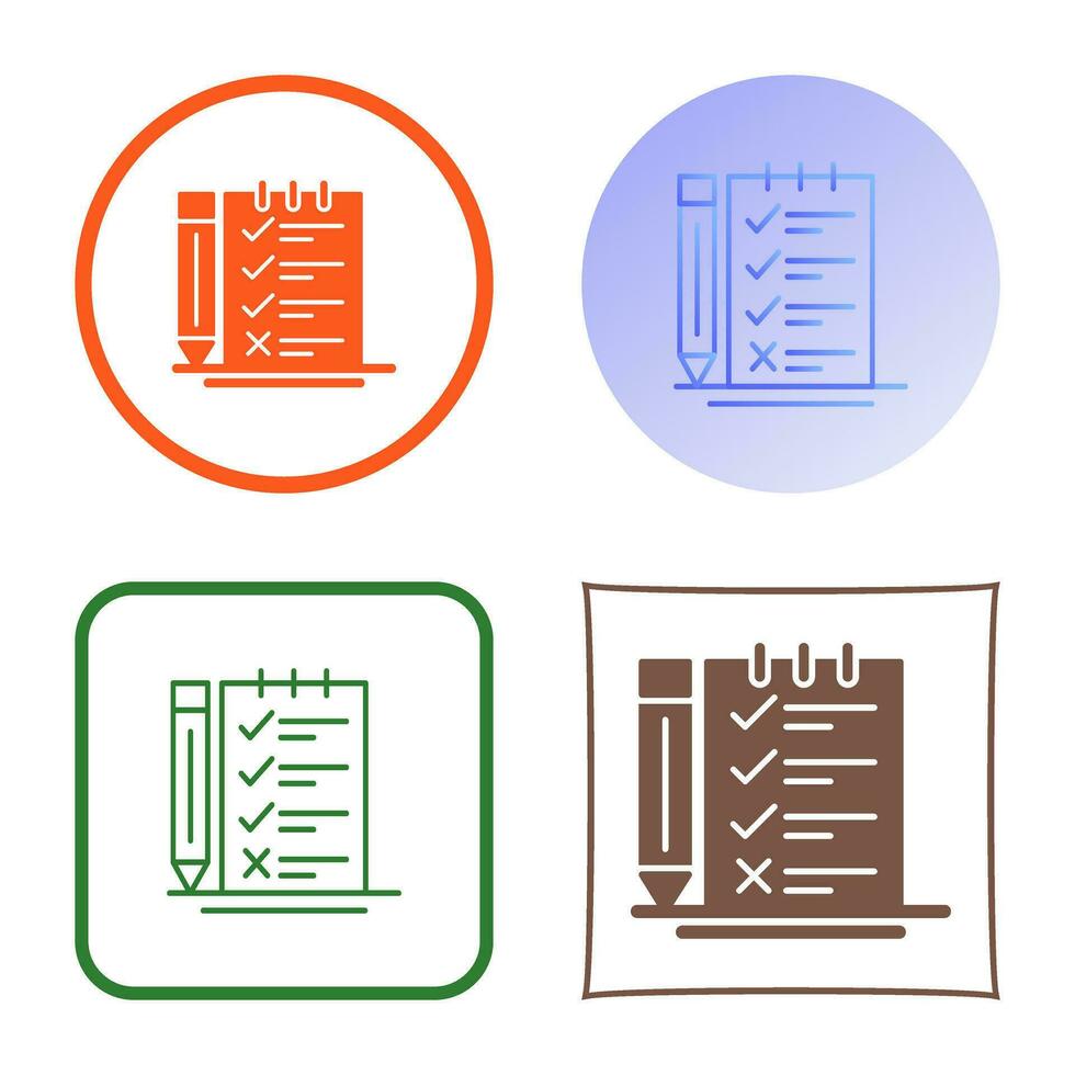 Vektorsymbol für Umfrage-Checkliste vektor
