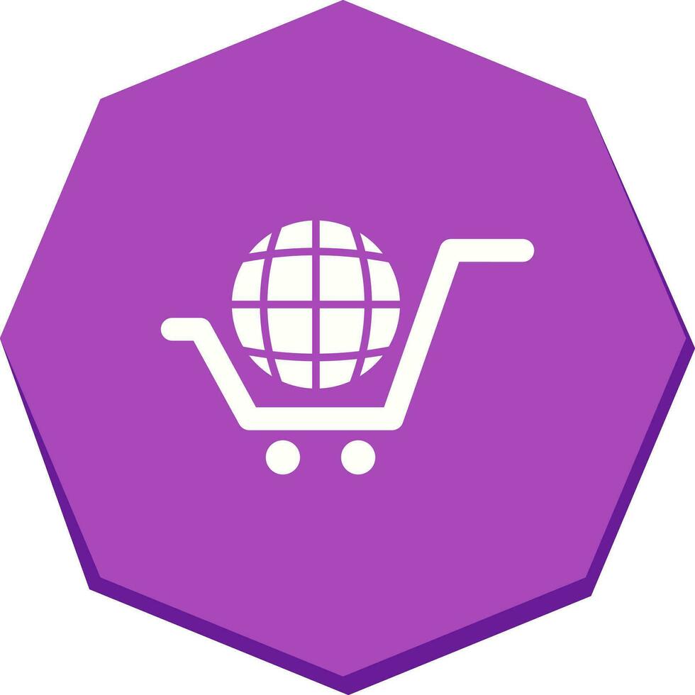 globales Shopping-Vektorsymbol vektor