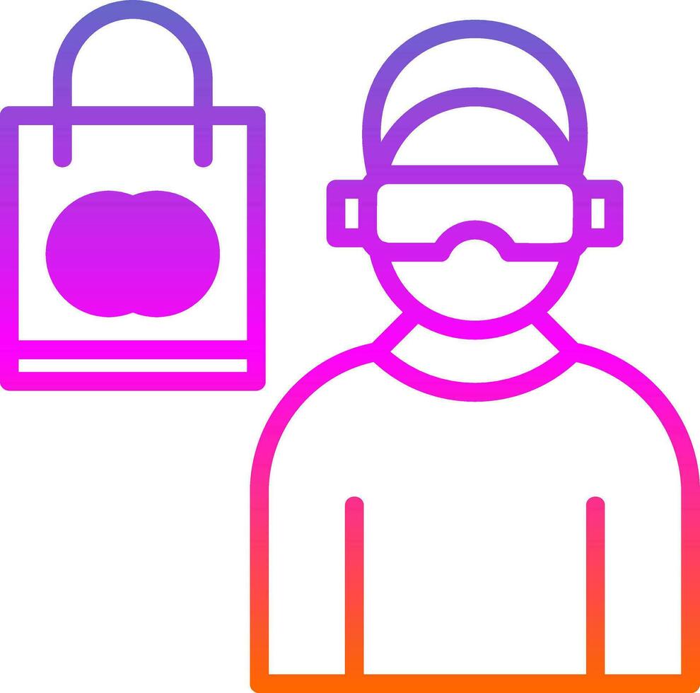 Einkaufen vr Headset Vektor Symbol Design