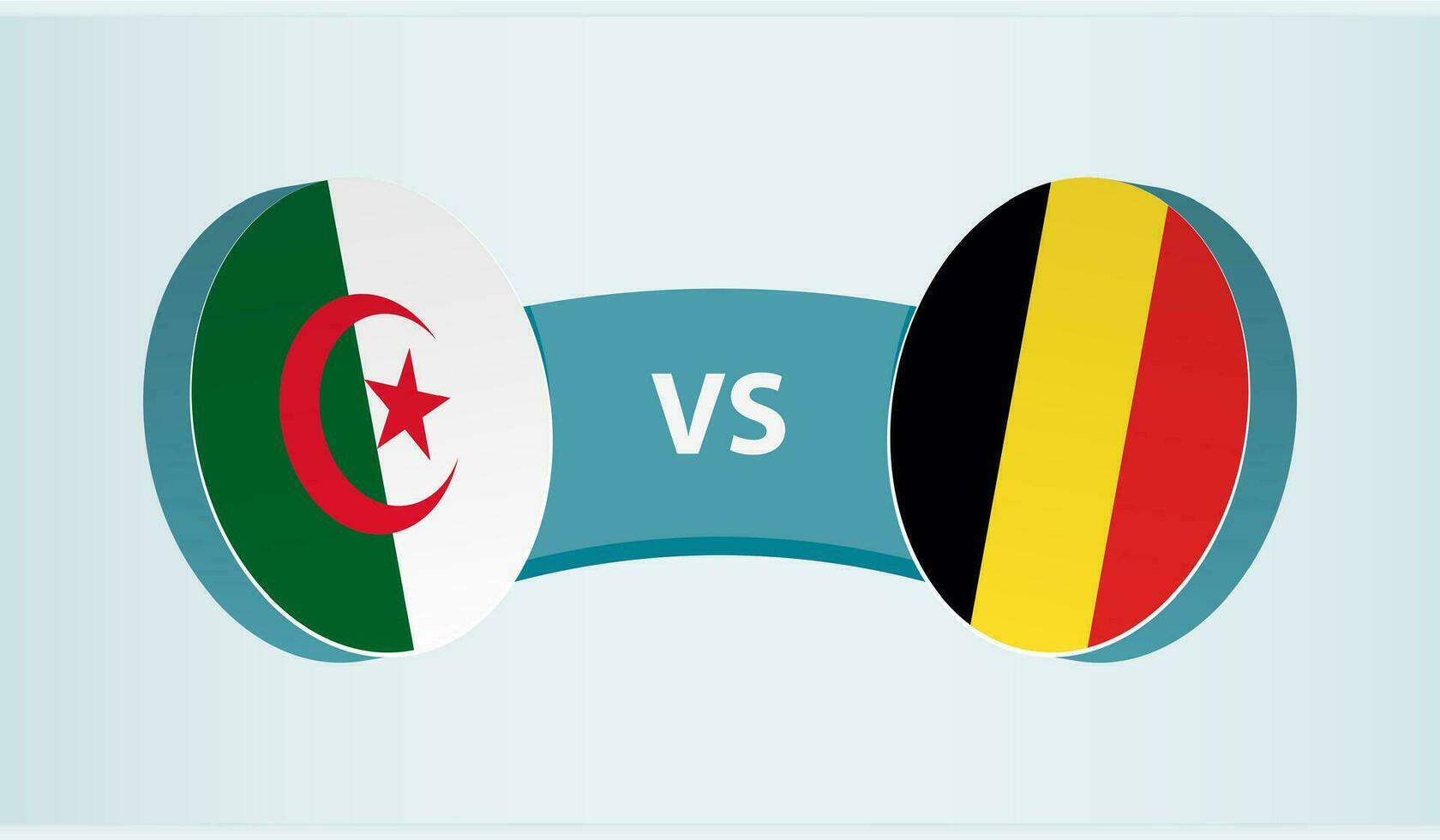 algeriet mot Belgien, team sporter konkurrens begrepp. vektor