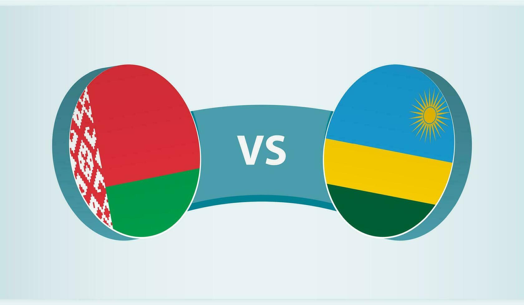 Vitryssland mot rwanda, team sporter konkurrens begrepp. vektor