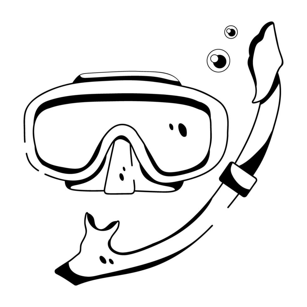 trendig scuba mask vektor