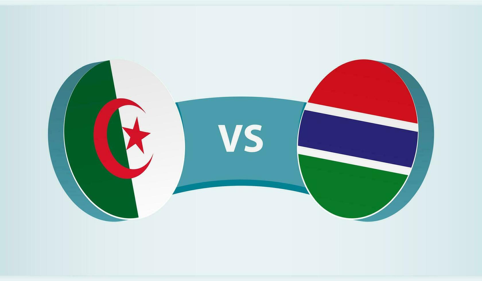 algeriet mot gambia, team sporter konkurrens begrepp. vektor
