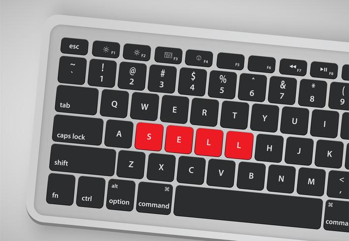 Buchstaben auf der Tastatur bilden ein Wort, Vektorillustration vektor