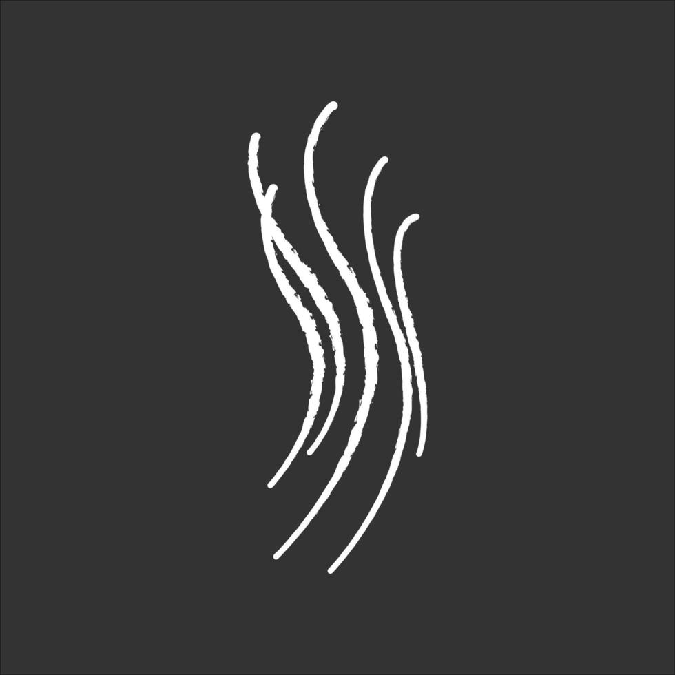 Windwirbel Kreide weißes Symbol auf schwarzem Hintergrund vektor