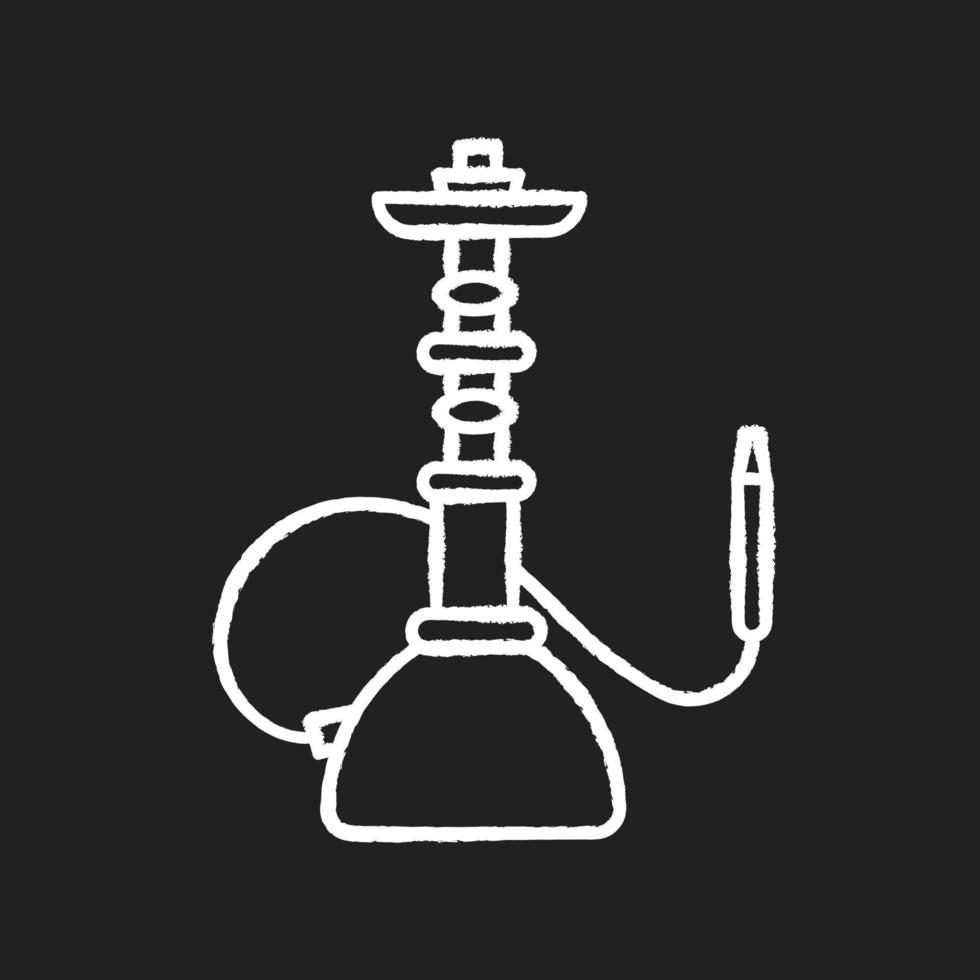 Shisha Kreide weißes Symbol auf schwarzem Hintergrund vektor