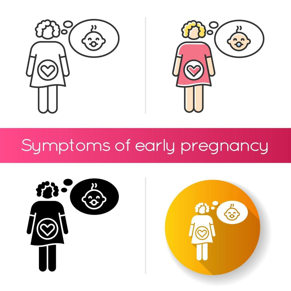 Gefühl der Schwangerschaft Symbol vektor