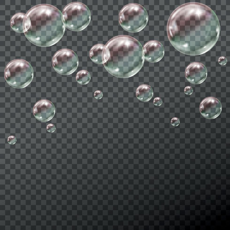 Vektor-Illustration von Seifenblasen. vektor