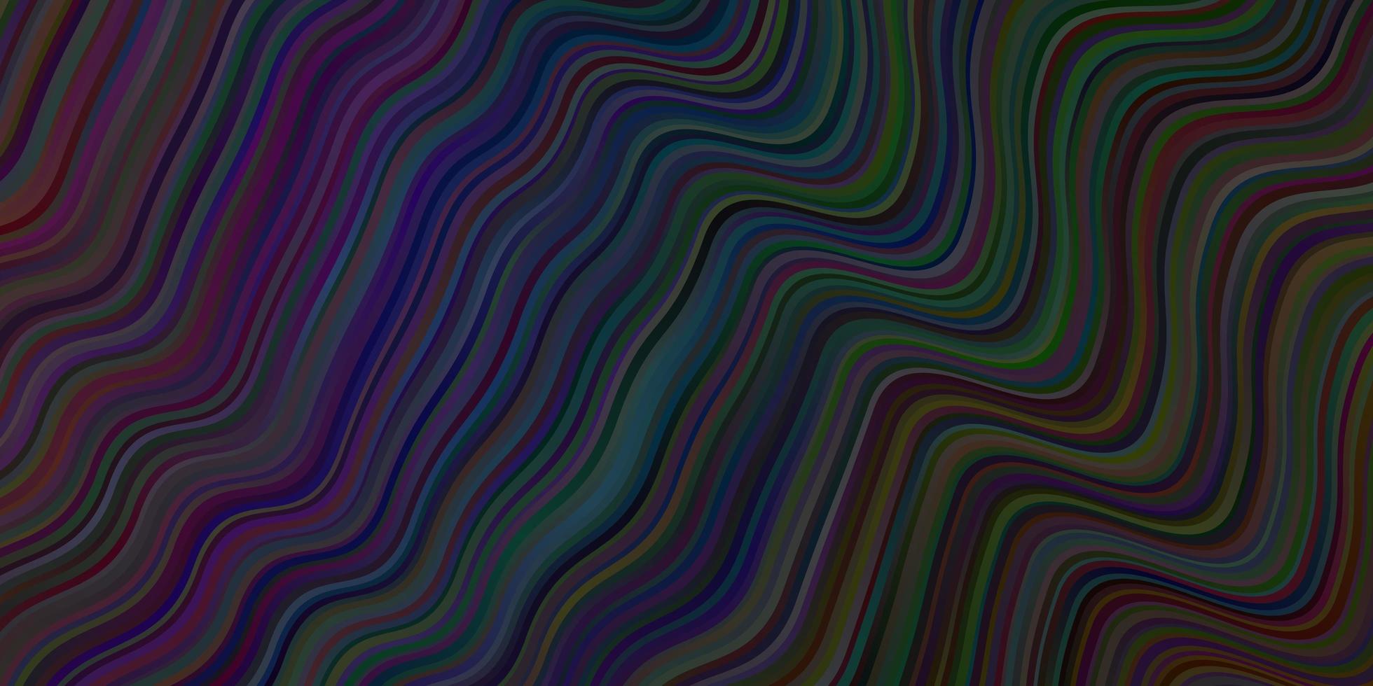 mörk flerfärgad vektorlayout med böjda linjer. vektor