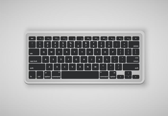 Buchstaben auf der Tastatur bilden ein Wort, Vektorillustration vektor