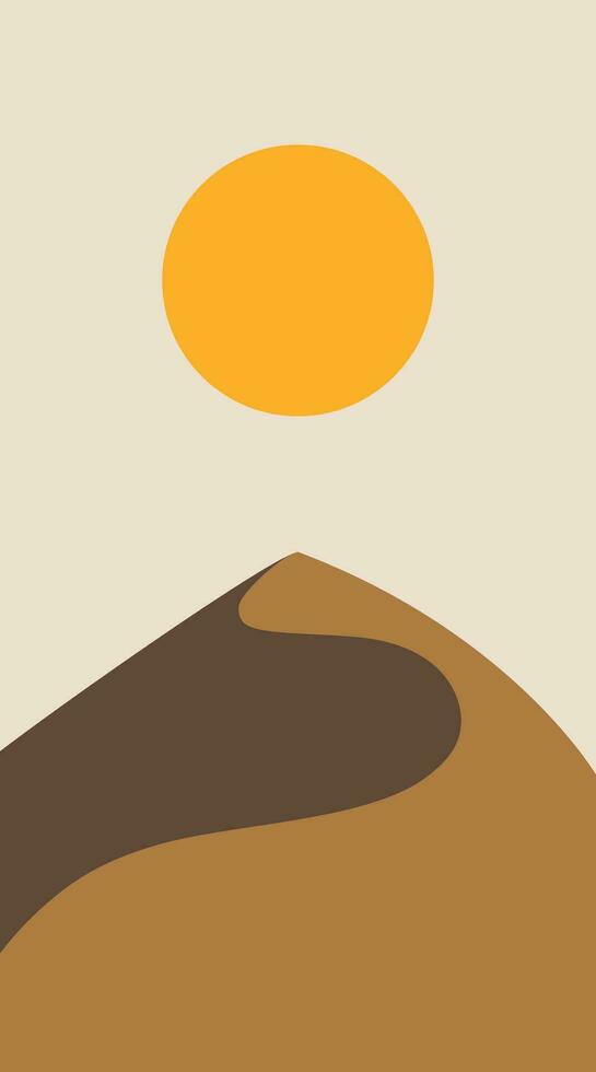 Wüste Landschaft Poster minimal Stil vektor