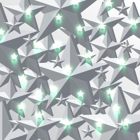 Grau und glühender grüner Sternhintergrund, vektorabbildung vektor