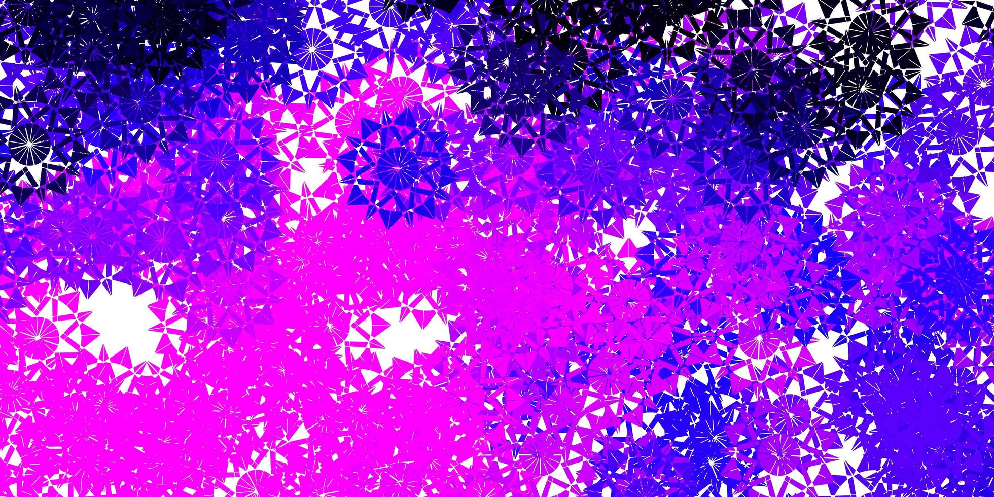 ljuslila, rosa vektorstruktur med ljusa snöflingor. vektor