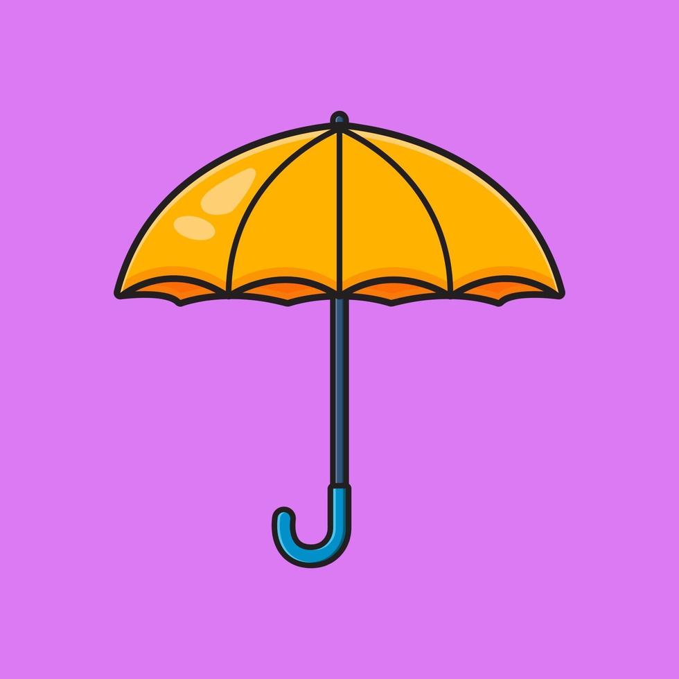 niedliche Regenschirm-Cartoon-Symbolillustration vektor
