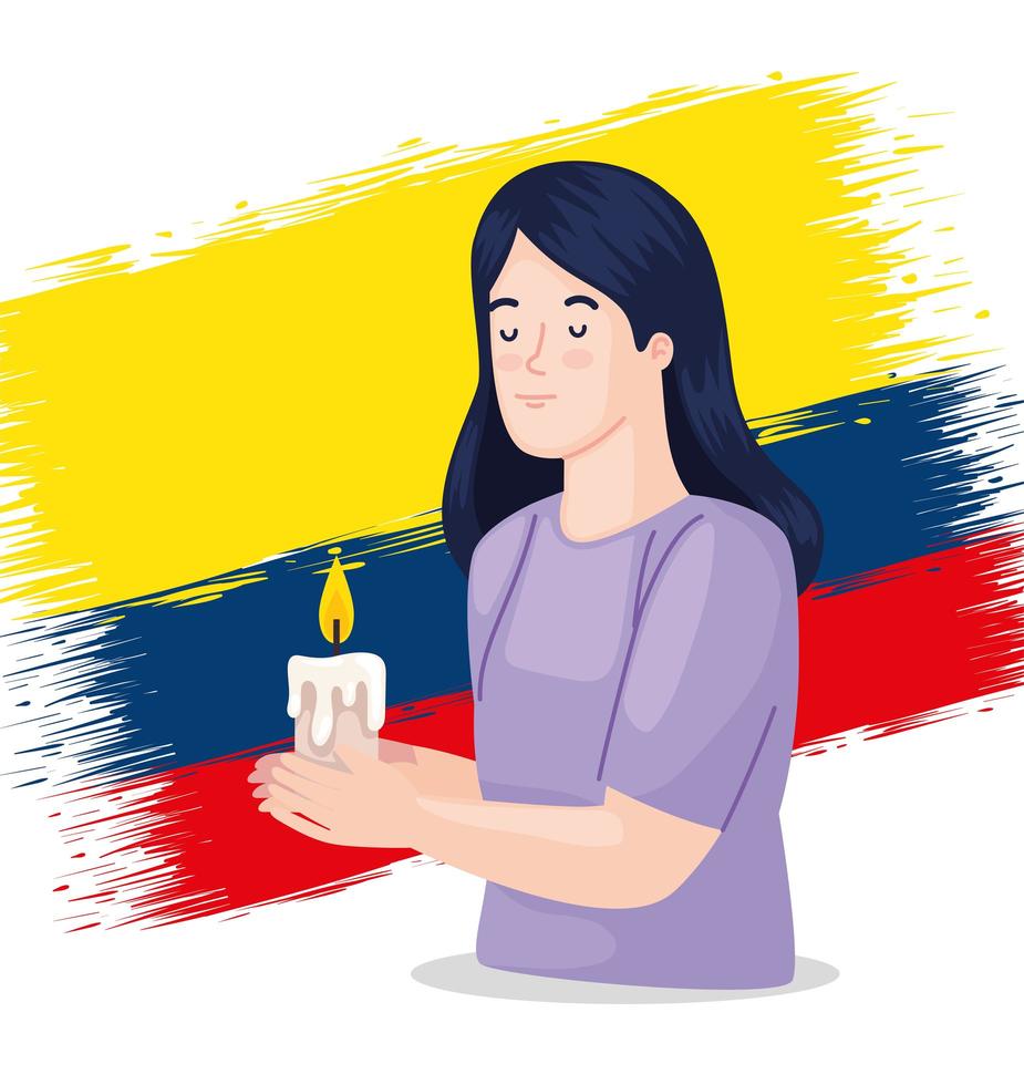 colombianska med ljus vektor