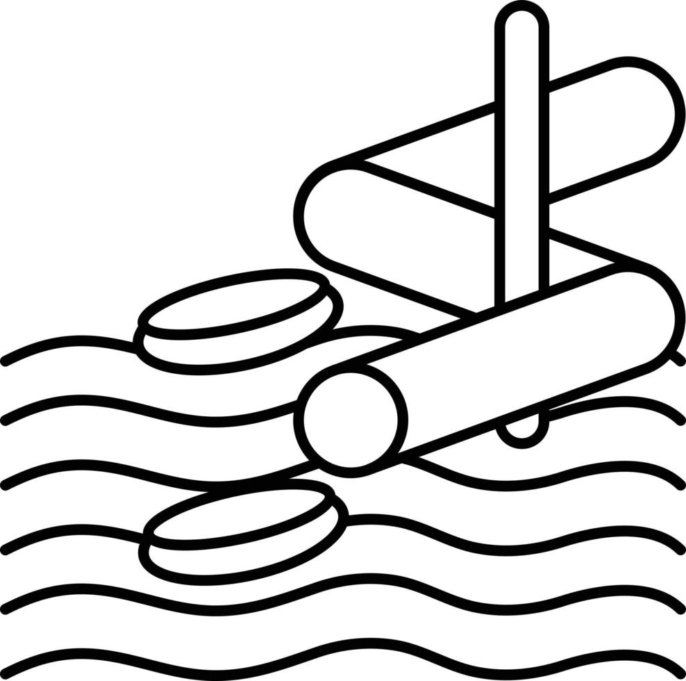 Liniensymbol für Aquapark vektor