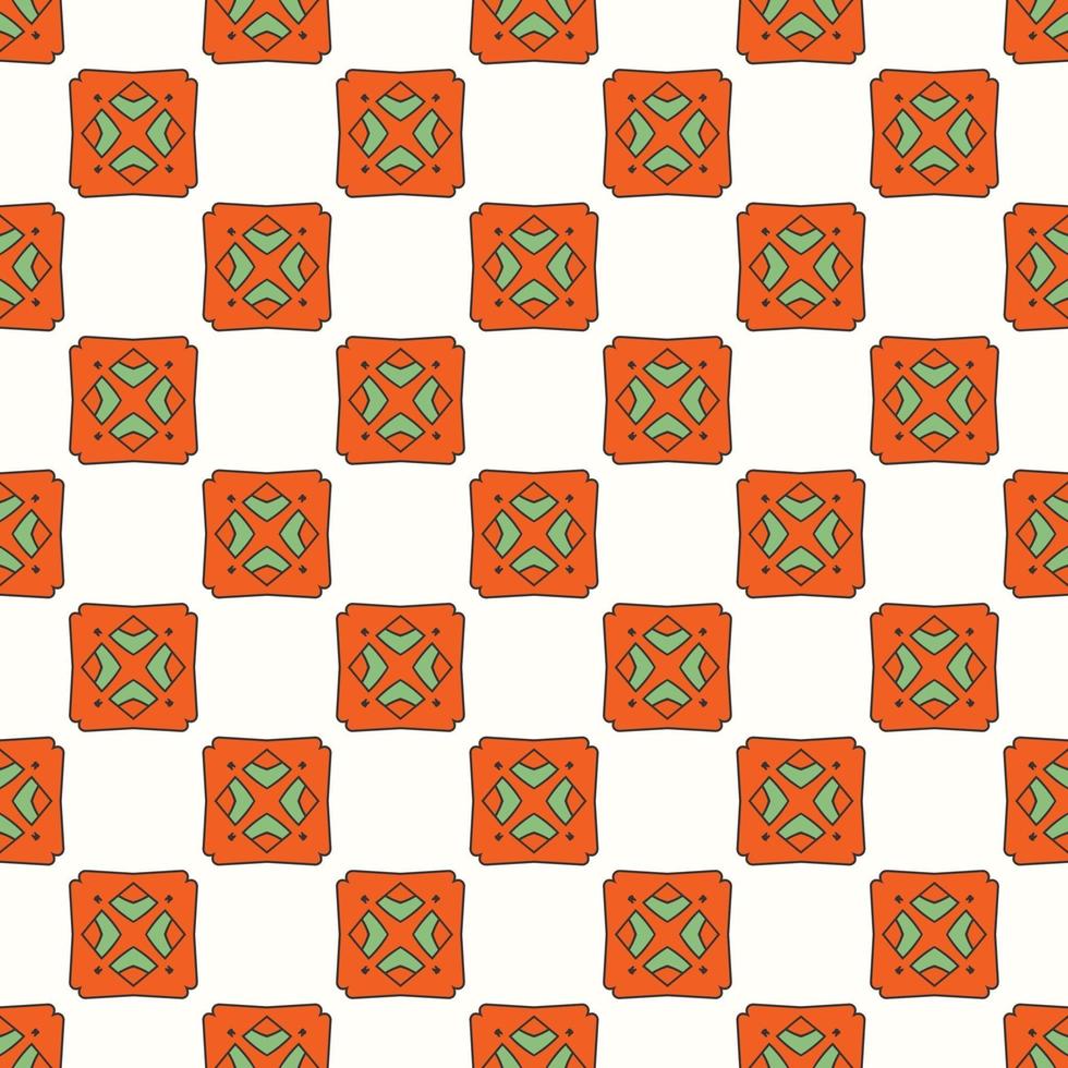 abstraktes geometrisches Muster leuchtend orangefarbene quadratische Vektorillustration vektor