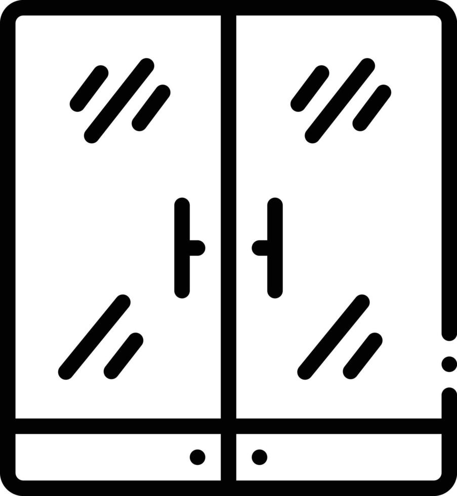 Liniensymbol für Glastür vektor