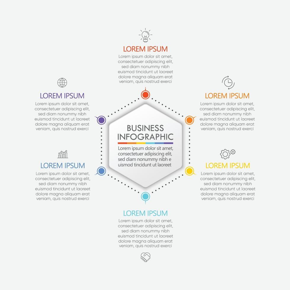 Infografik-Vorlage für Geschäftskreise vektor