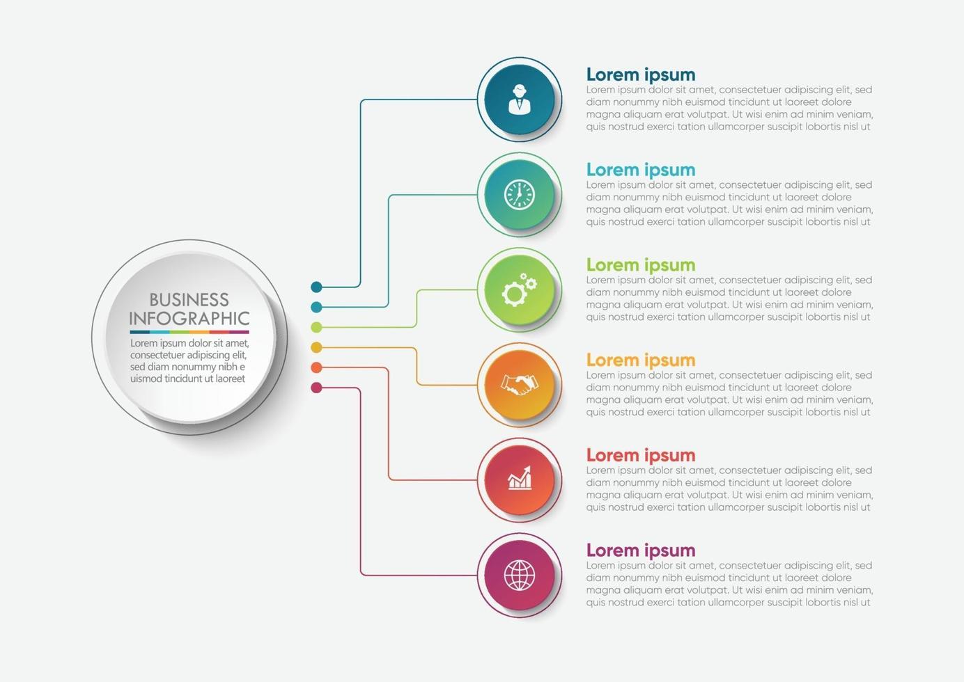 Infografik-Vorlage zur Visualisierung von Geschäftsdaten vektor