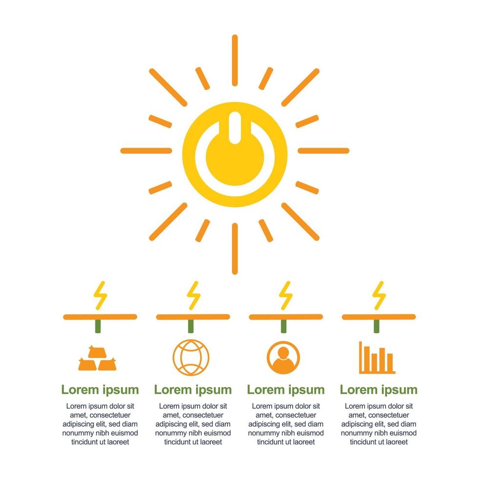 Illustrationsdesign für Sonnenkollektoren. umweltfreundliches leben abbildung vektor