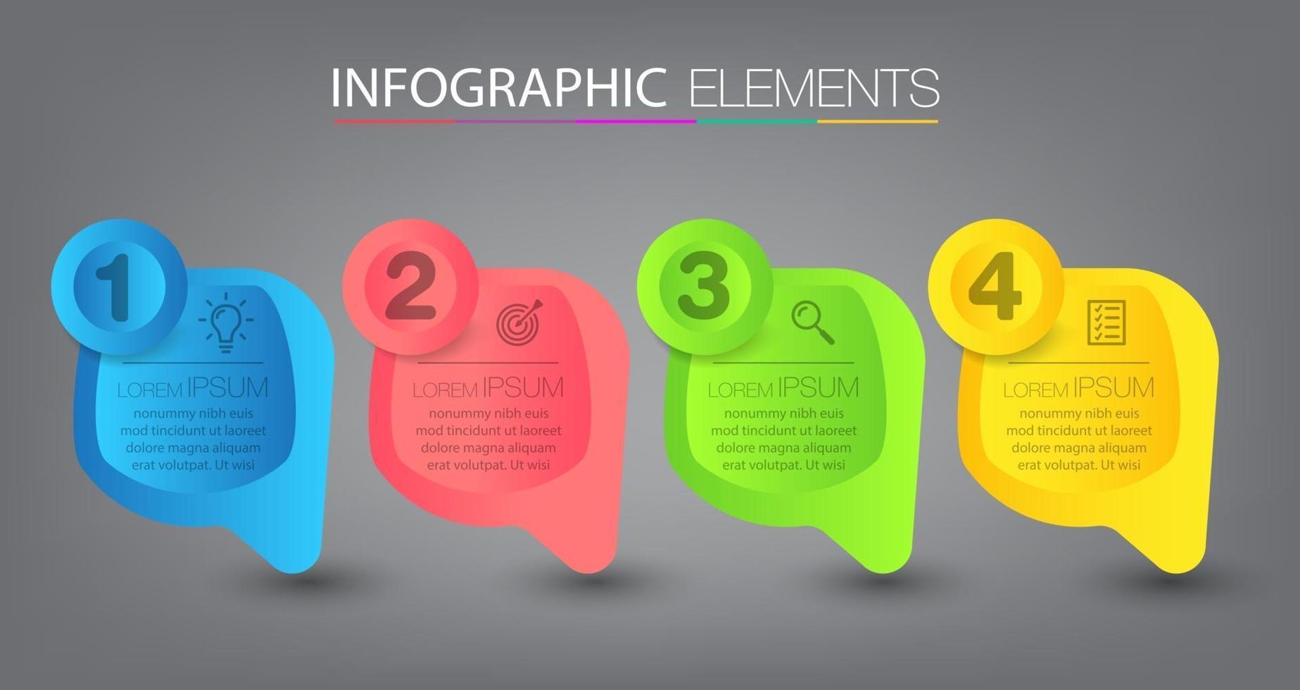 moderne Textfeld-Vorlage, Infografik-Banner vektor