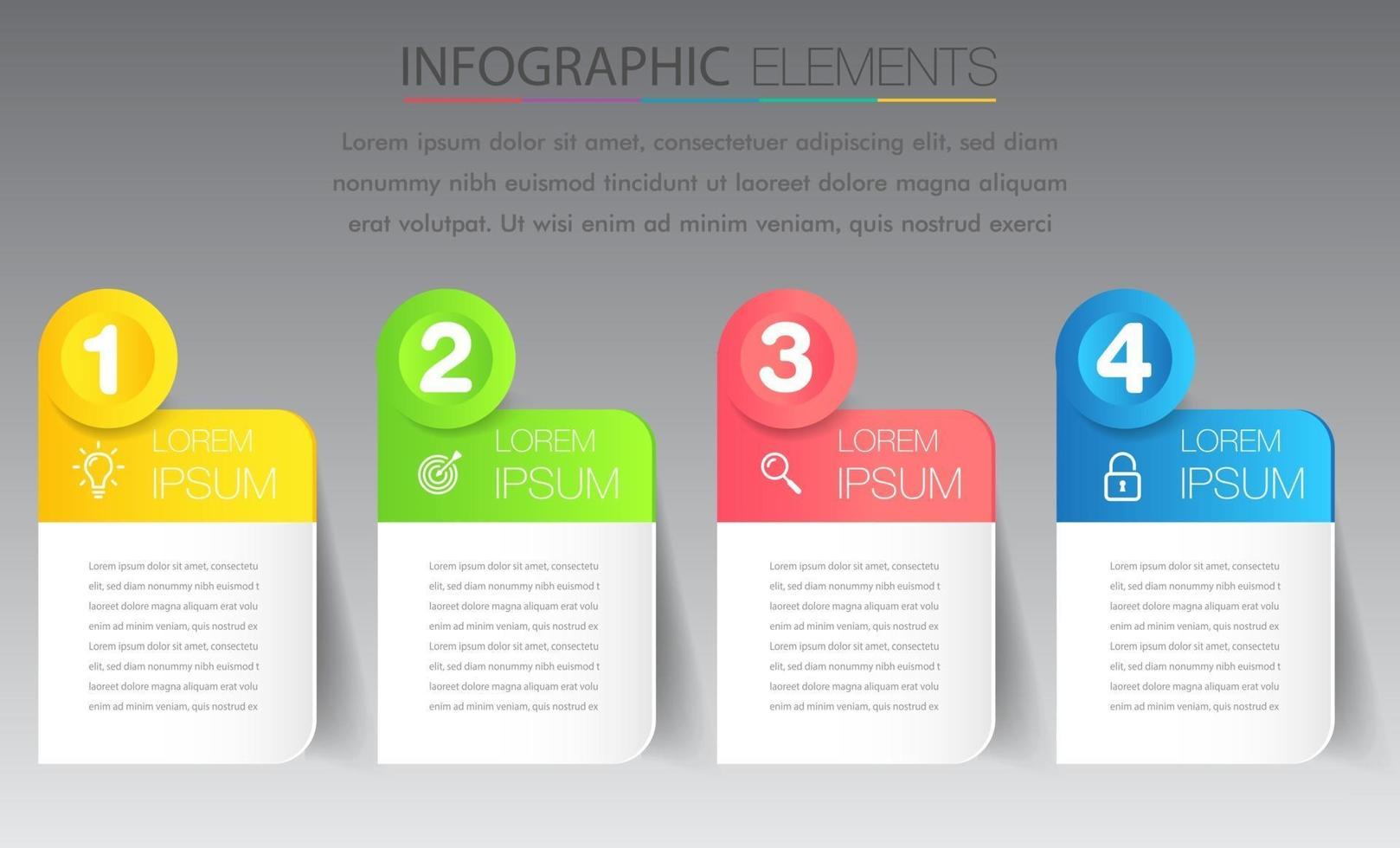 moderne Textfeld-Vorlage, Infografik-Banner vektor