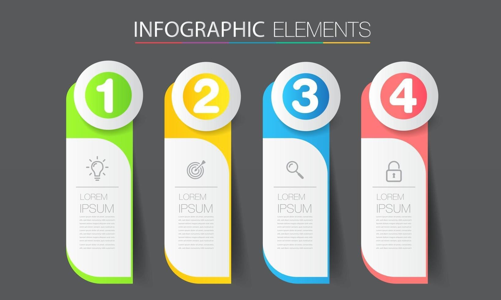 moderne Textfeld-Vorlage, Infografik-Banner vektor