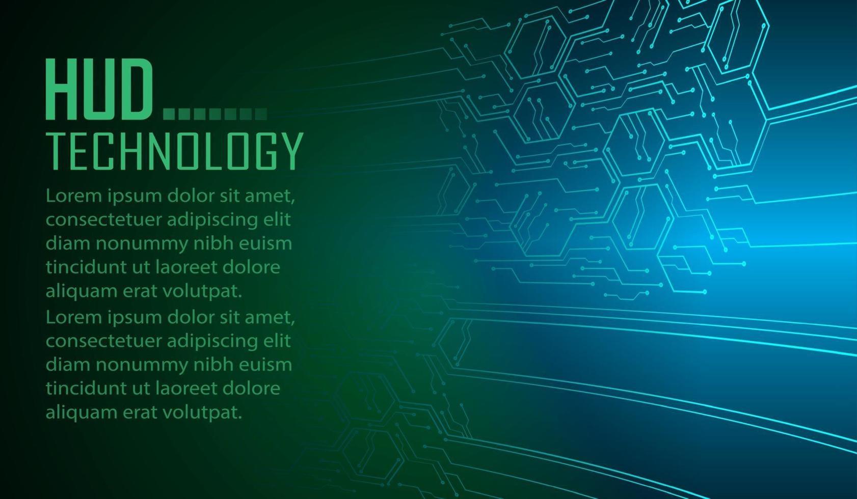 Text Cyber Circuit Zukunftstechnologie Konzept Hintergrund vektor