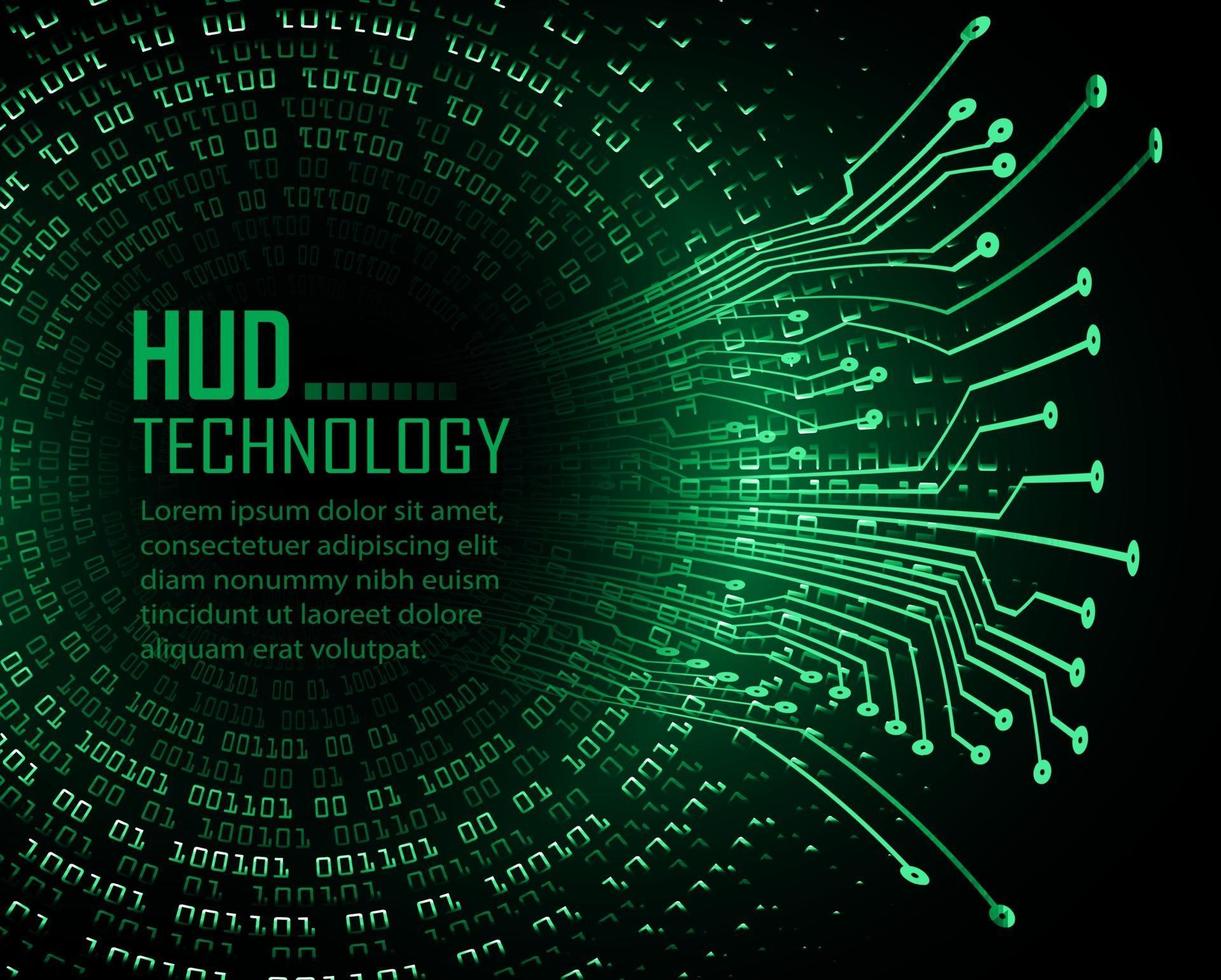 Text Cyber Circuit Zukunftstechnologie Konzept Hintergrund vektor