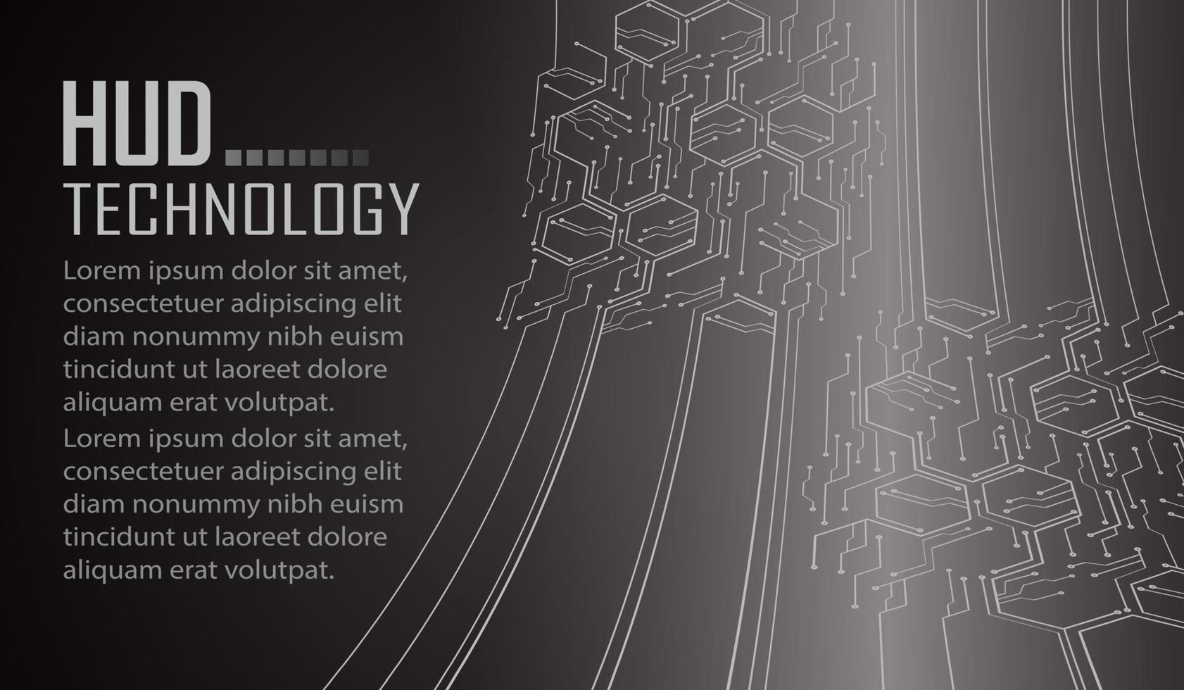 Text Cyber Circuit Zukunftstechnologie Konzept Hintergrund vektor