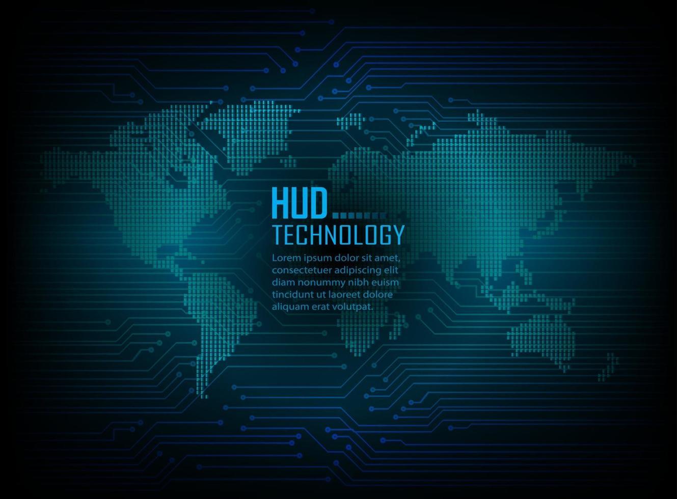 Welt Binärplatine Zukunftstechnologie, Blue Hud Cyber Sicherheit vektor