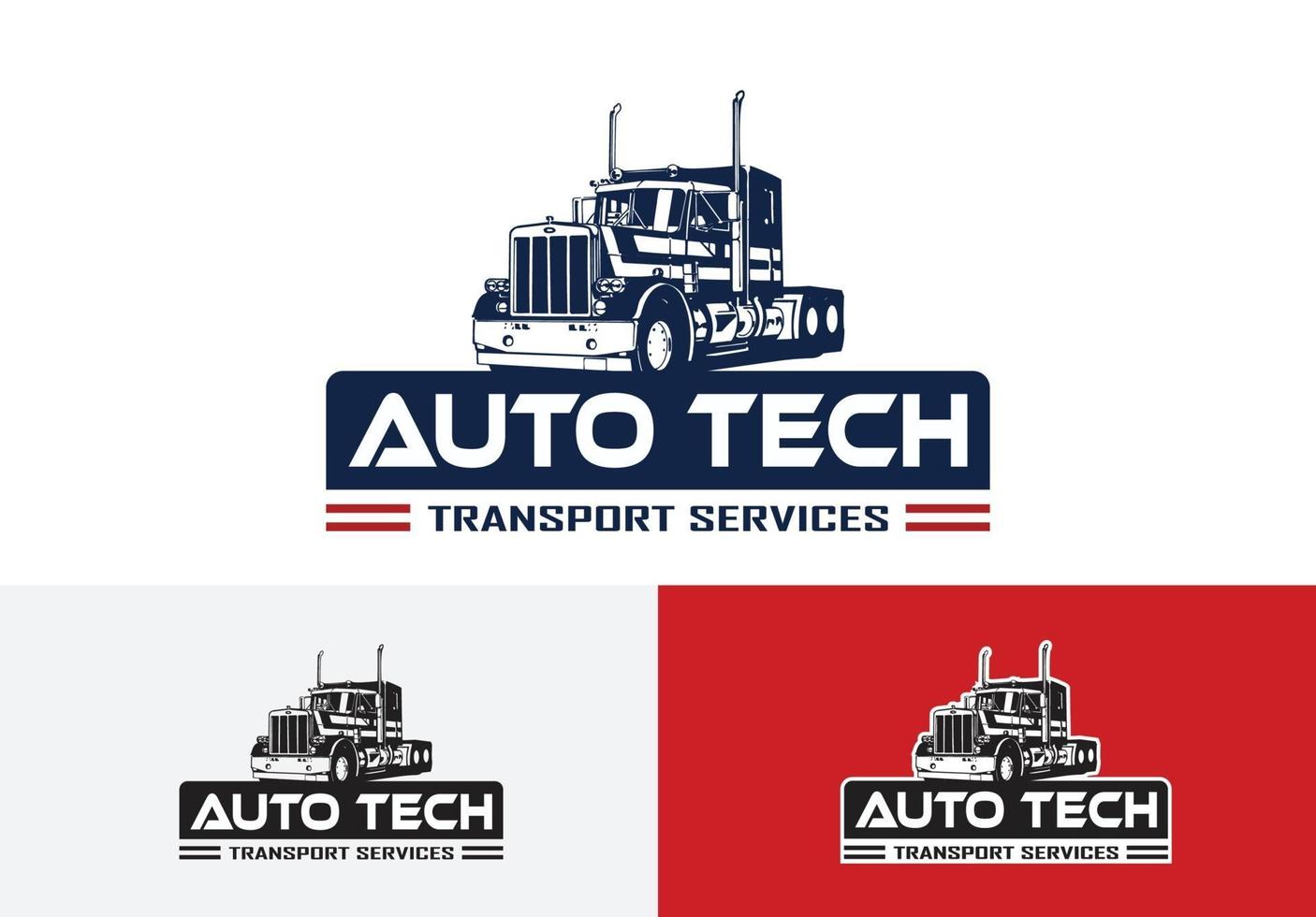 Autoservice-Logo-Vorlage. LKW-Logo-Konzept vektor