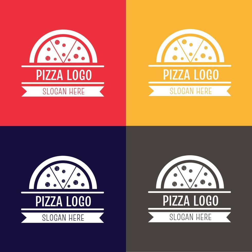 pizza logotyp mall samling vektor