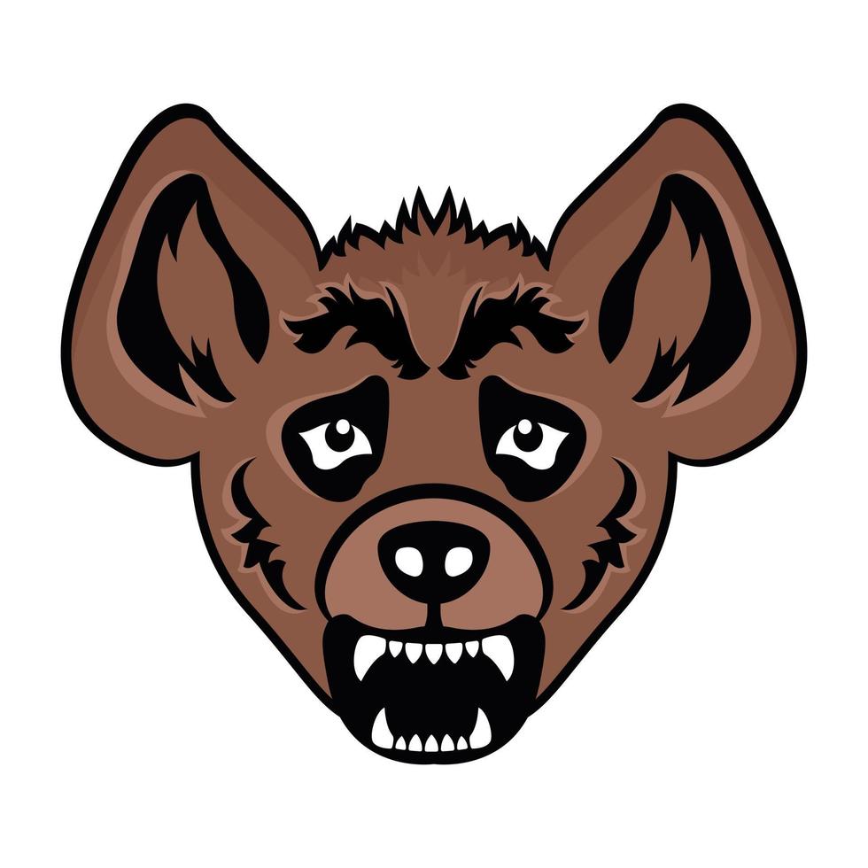 hyena ansikte och maskot vektor