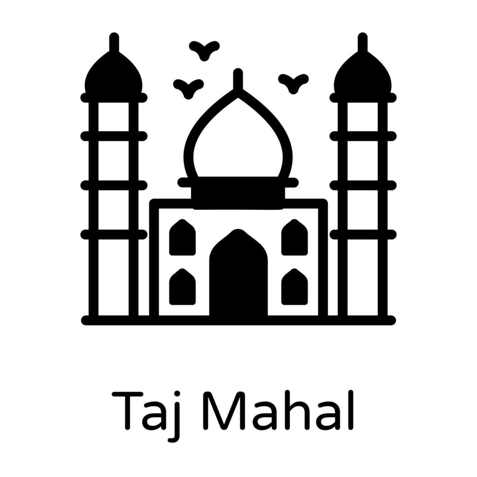 taj mahal indiskt landmärke vektor