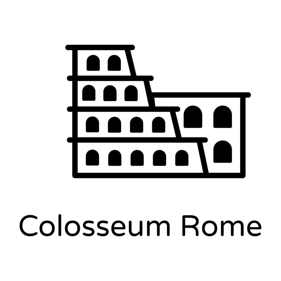 colosseum rom och landmärke vektor