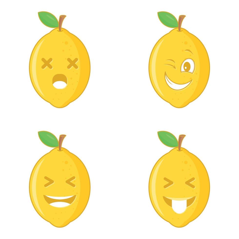 Zitrone Vektor. Zitronen-Charakter-Design. vektor