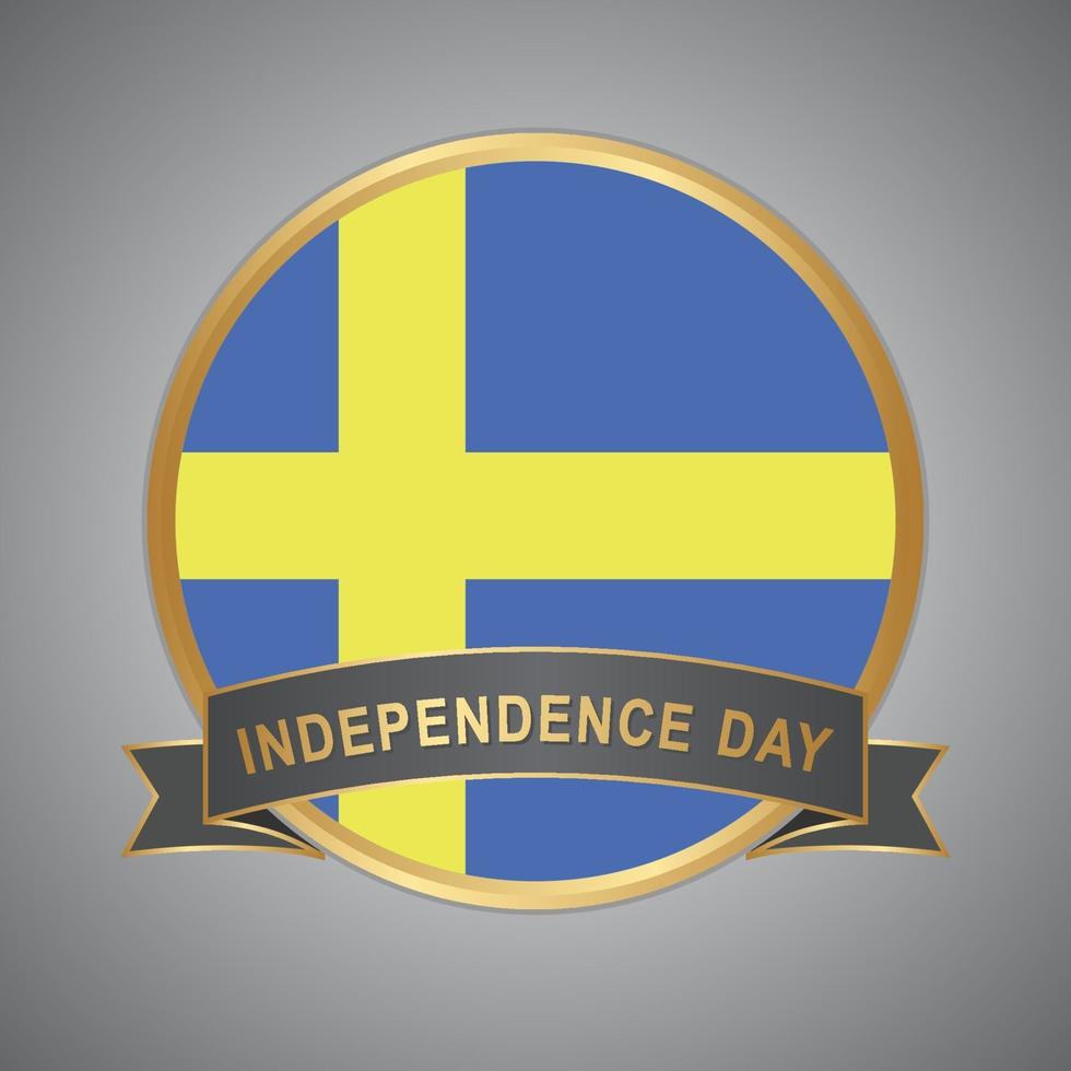 sveriges flagga. Sveriges självständighetsdag vektor