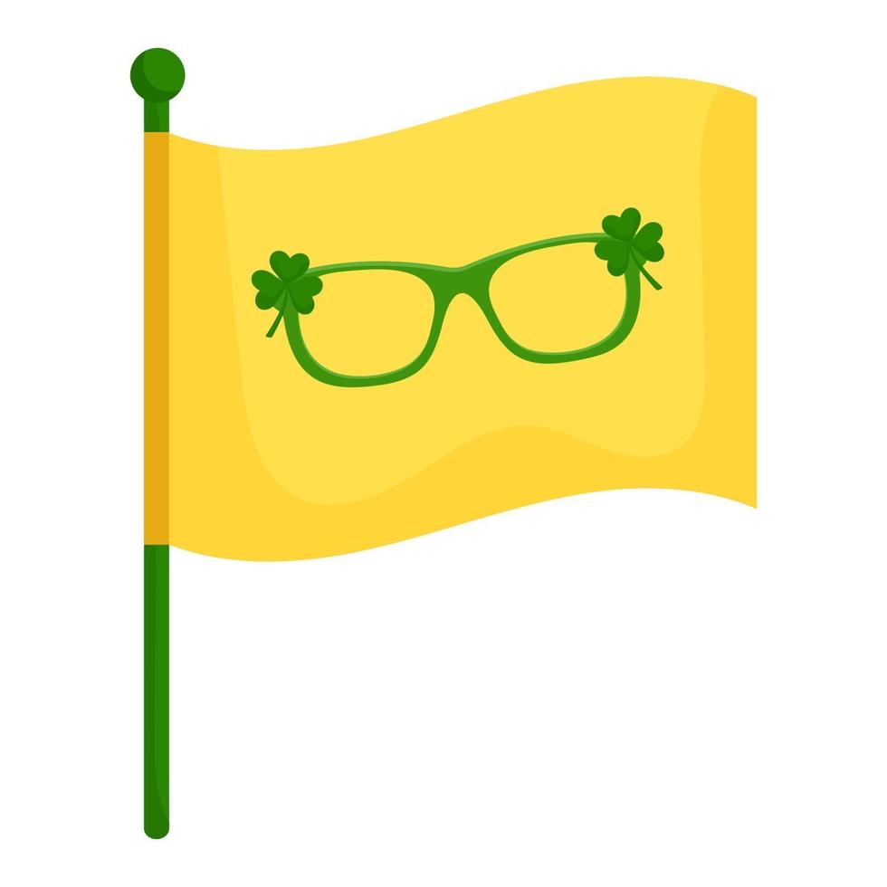 Flagge dekoriert mit Elementen für St. Patrick's day.vector.cartoon-Stil vektor